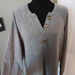 TORRID Vneck Button Long Sleeve Shirt